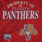 Starter - Property Of The Florida Panthers Big Spell-Out T-Shirt 1990s X-Large Vintage Retro Hockey