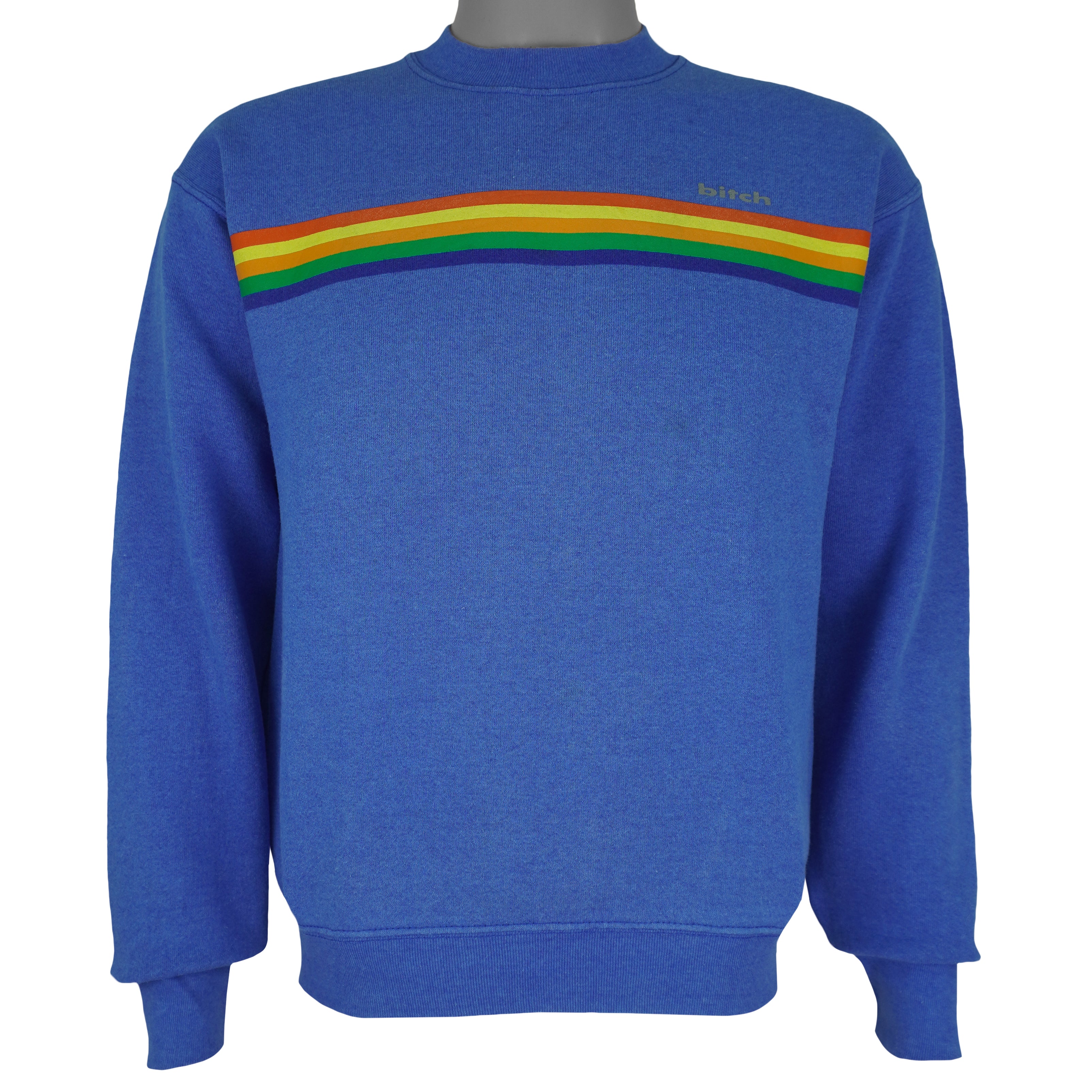 Vintage - Bitch Skateboards Rainbow Crew Neck Sweatshirt 1990s Small Vintage Retro