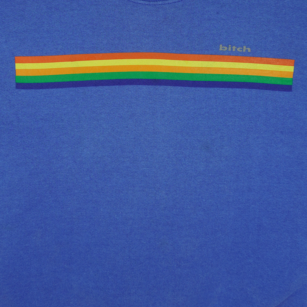 Vintage - Bitch Skateboards Rainbow Crew Neck Sweatshirt 1990s Small Vintage Retro