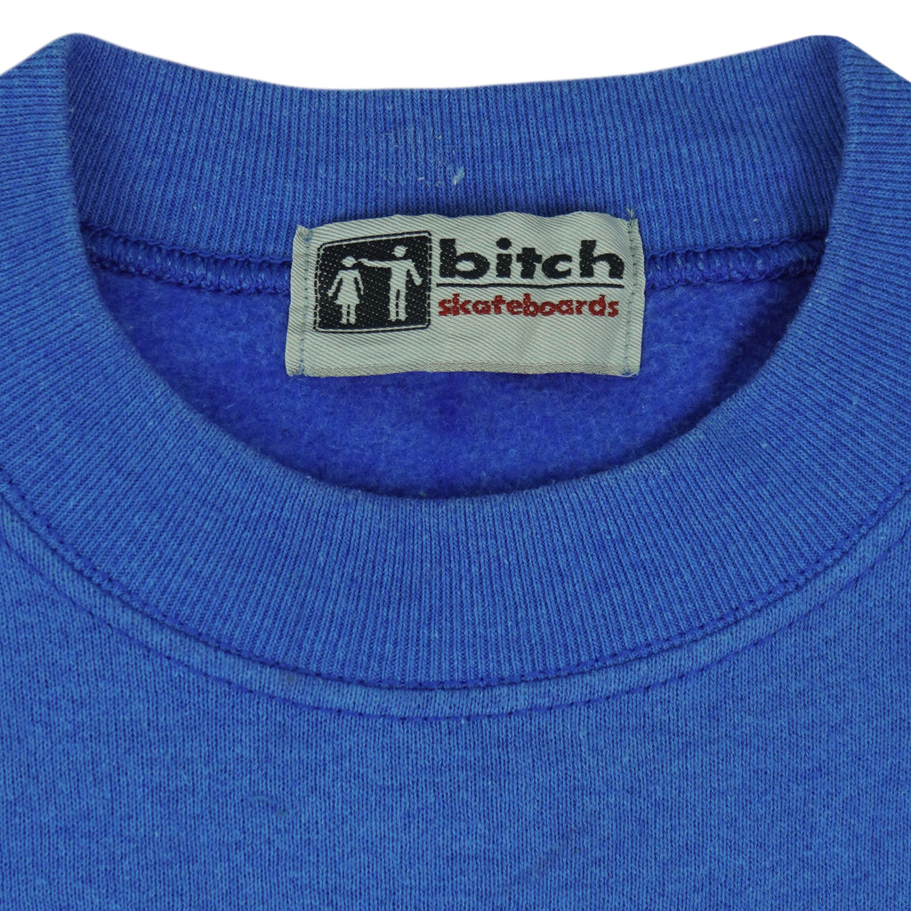 Vintage - Bitch Skateboards Rainbow Crew Neck Sweatshirt 1990s Small Vintage Retro
