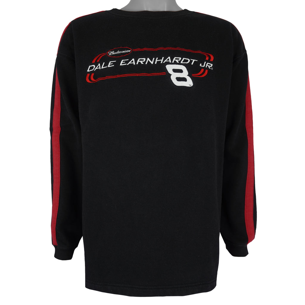 NASCAR - Budweiser Dale Earnhardt Jr. #8 Long Sleeved Shirt 1990s Large Vintage Retro