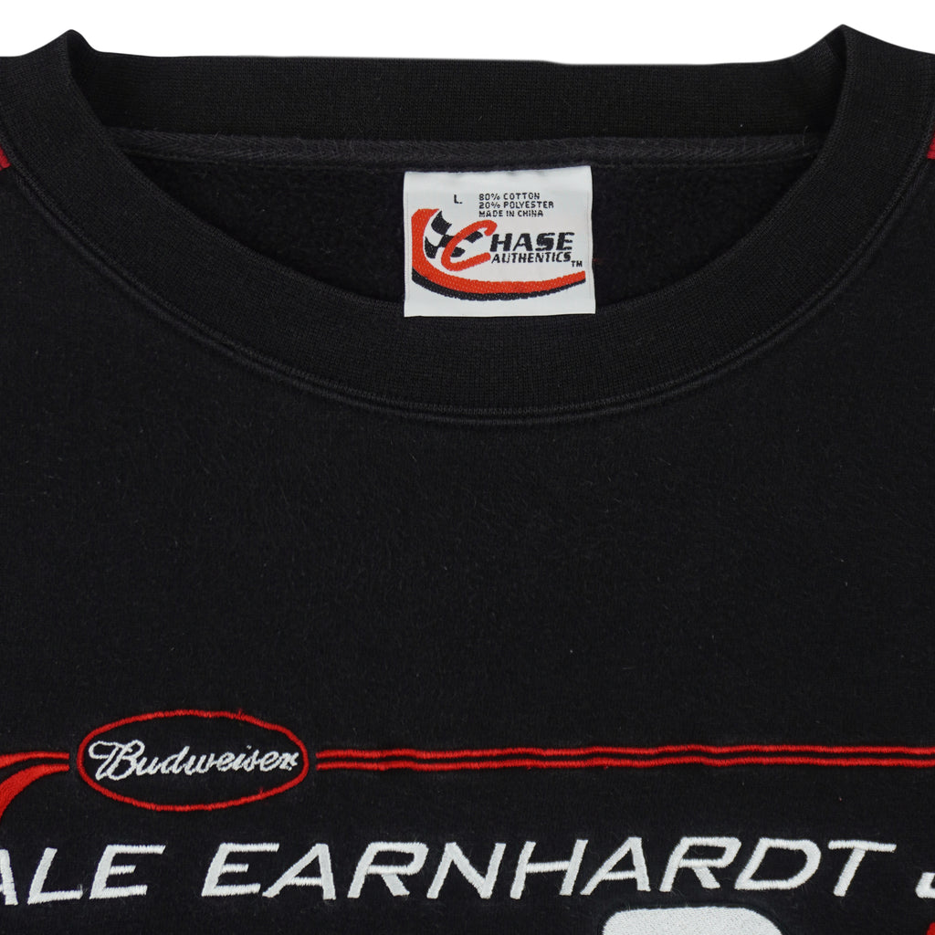 NASCAR - Budweiser Dale Earnhardt Jr. #8 Long Sleeved Shirt 1990s Large Vintage Retro