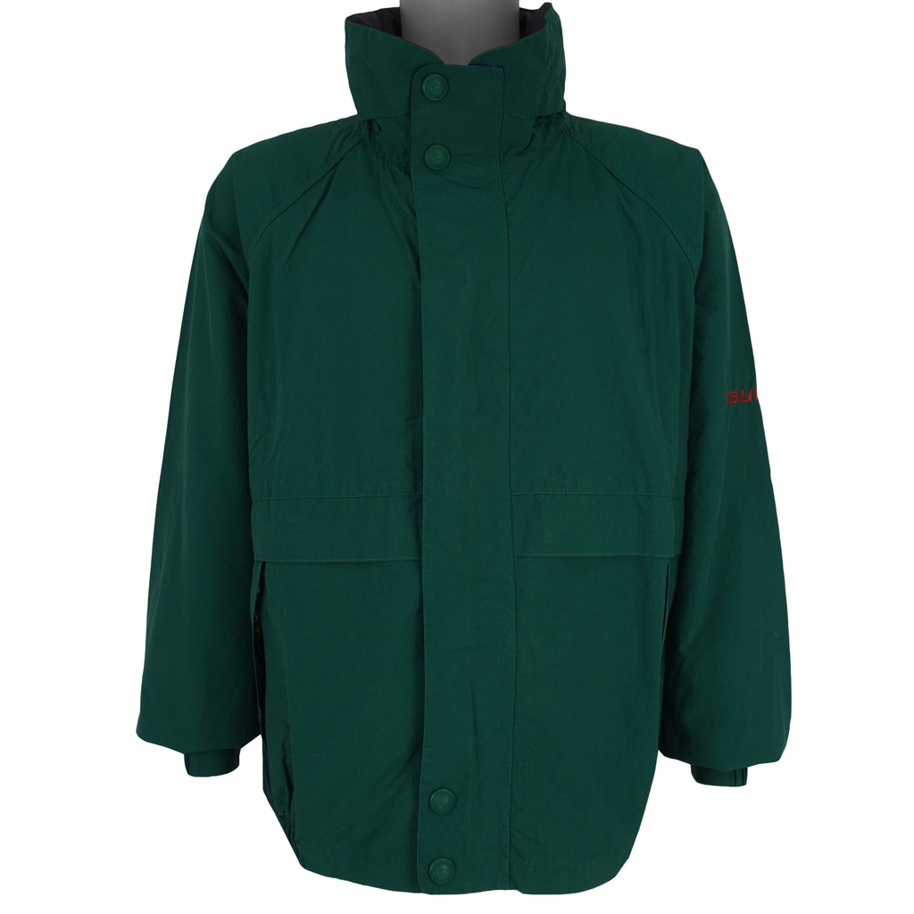 Nautica - Green Zip& Button Up Jacket 1990s X-Large Vintage Retro