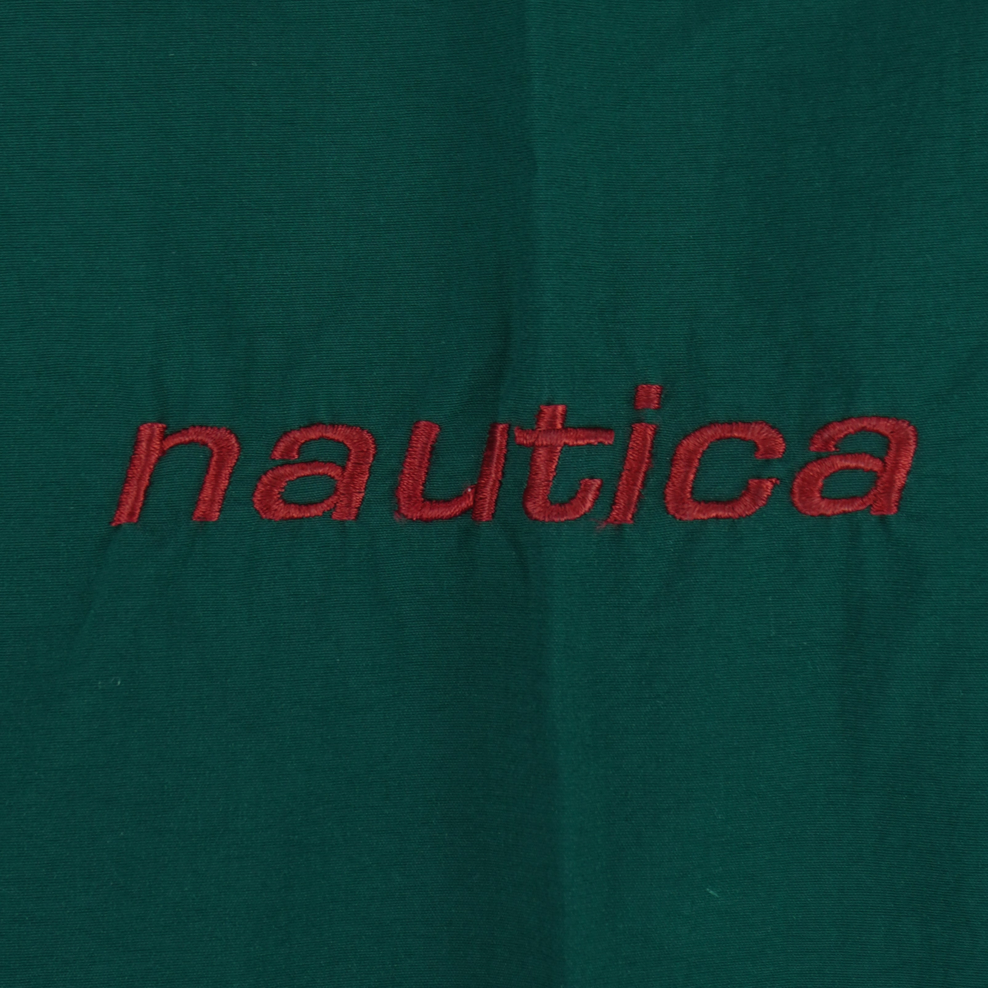 Nautica - Green Zip & Button Up Jacket 1990s X-Large Vintage Retro
