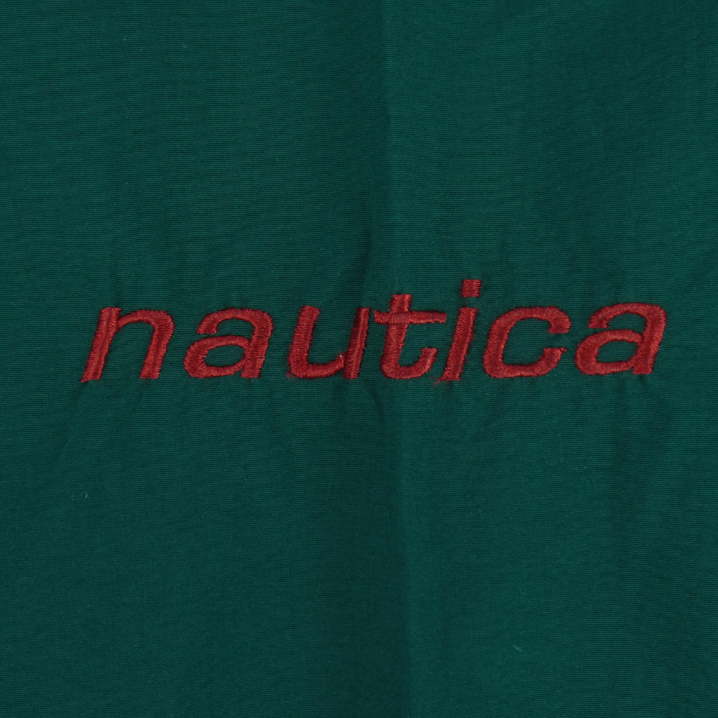 Nautica - Green Zip & Button Up Jacket 1990s X-Large Vintage Retro