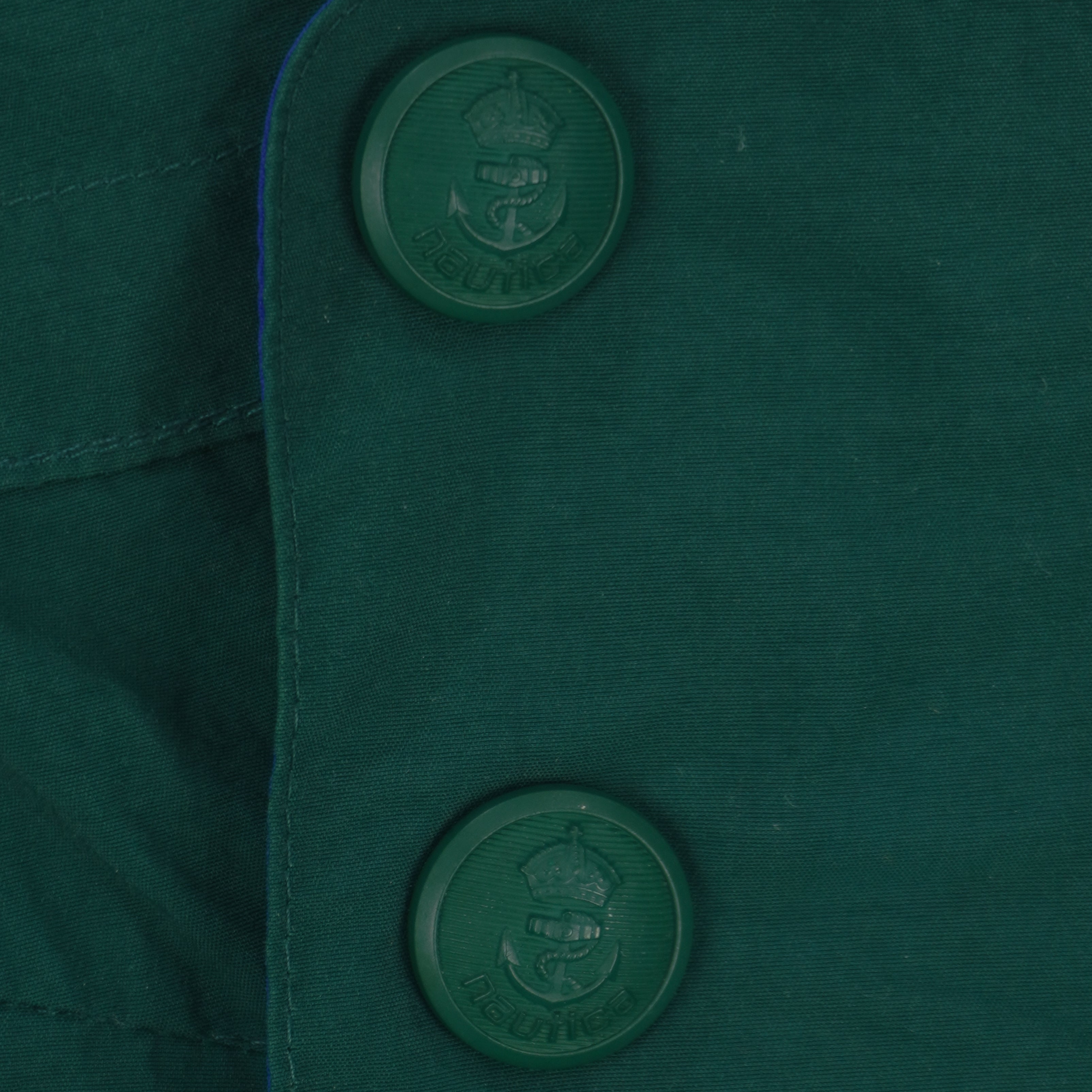 Nautica - Green Zip & Button Up Jacket 1990s X-Large Vintage Retro