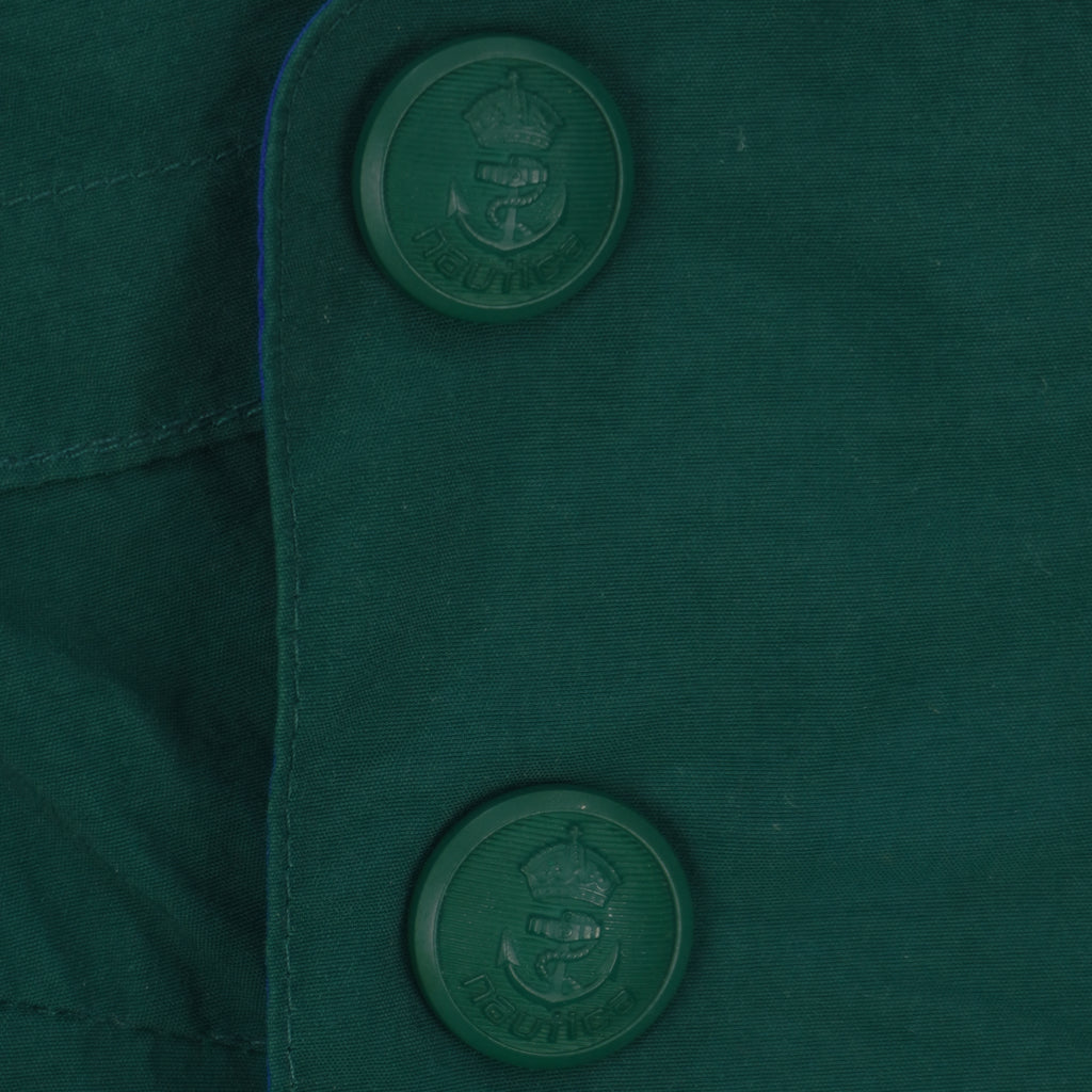Nautica - Green Zip & Button Up Jacket 1990s X-Large Vintage Retro