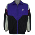 Nike - Purple & Black Colorblock Windbreaker 1990s Large Vintage Retro