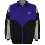 Nike - Purple & Black Colorblock Windbreaker 1990s Large Vintage Retro