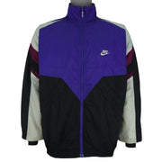 Nike - Purple & Black Colorblock Windbreaker 1990s Large Vintage Retro