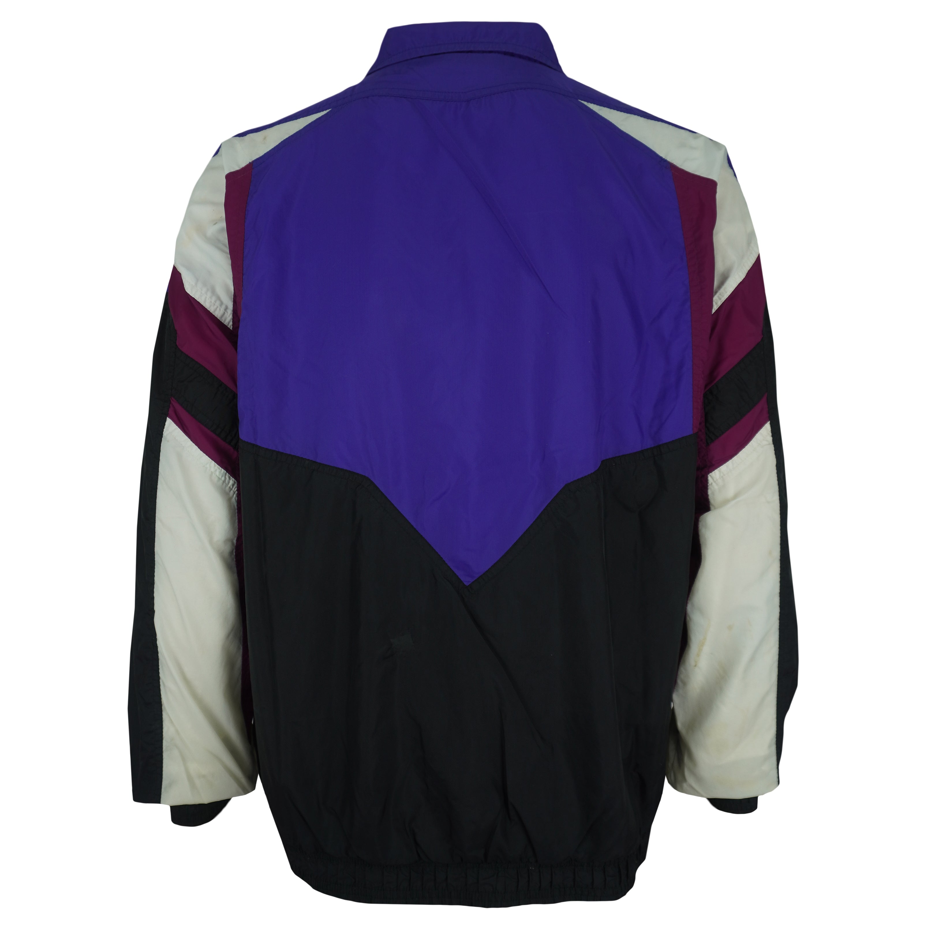 Nike - Purple & Black Colorblock Windbreaker 1990s Large Vintage Retro