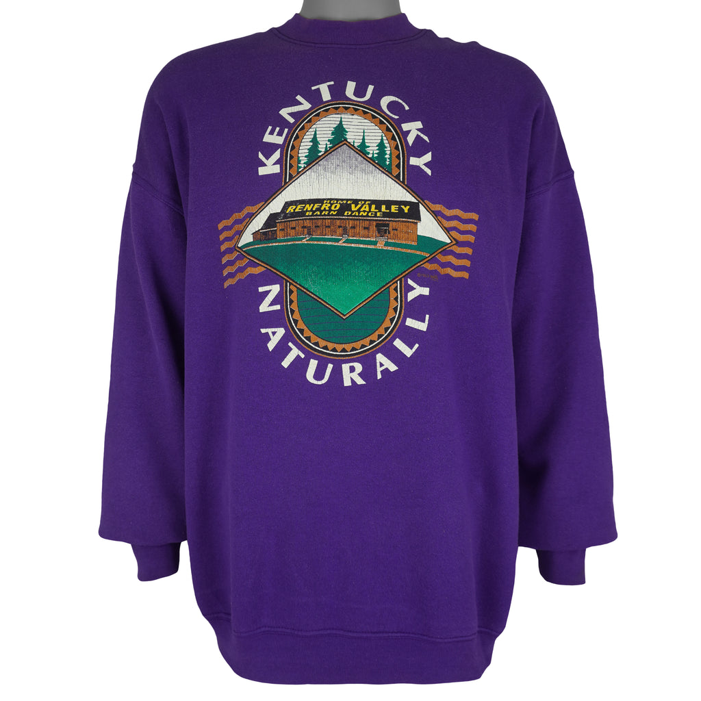 Vintage - Kentucky Naturally Spell-Out Crew Neck Sweatshirt 1993 X-Large Vintage Retro