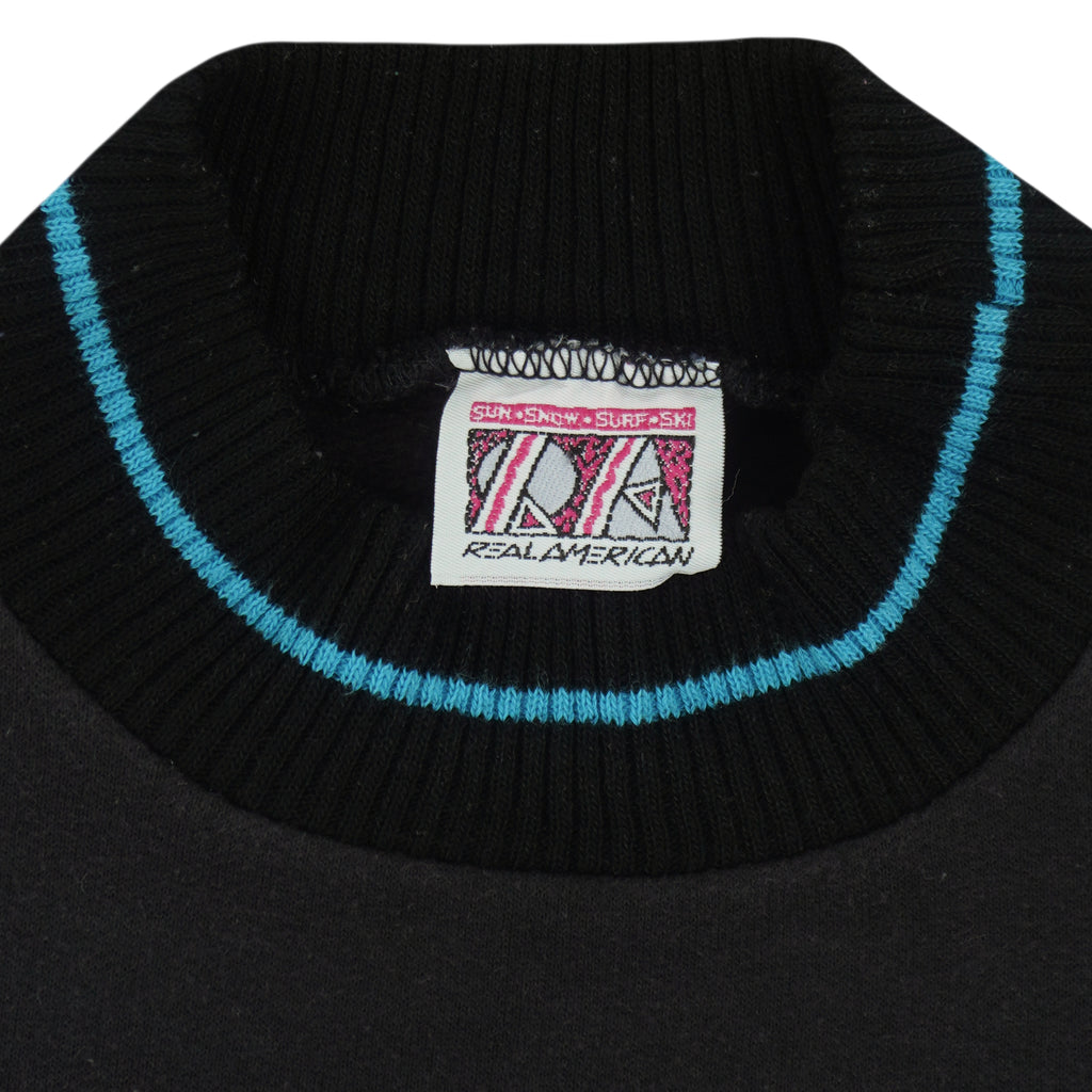 Vintage (Real America) - Park City Abstract Pattern Turtleneck Sweatshirt 1990s Large Vintage Retro