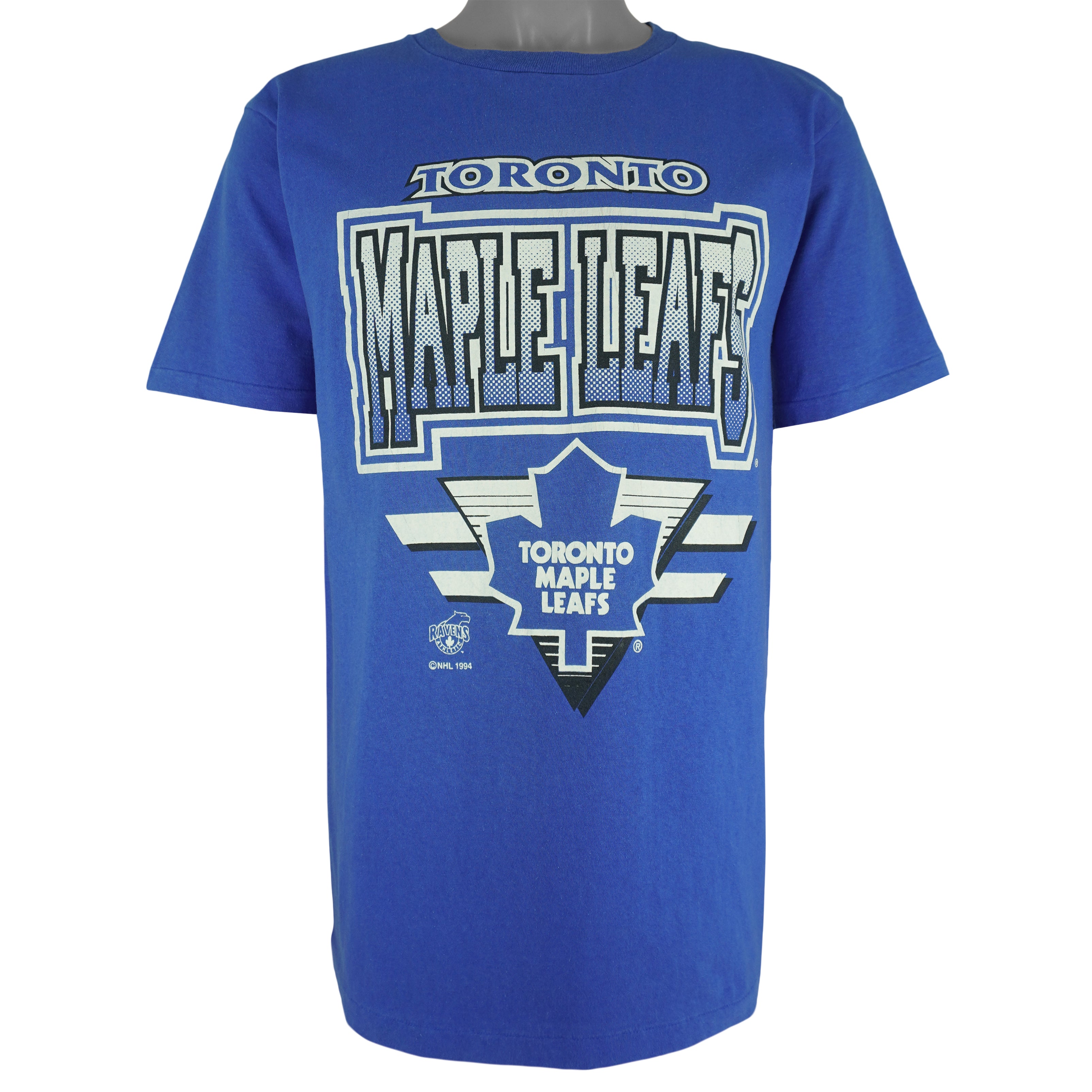 NHL (Ravens) - Toronto Maple Leafs Single Stitch T-Shirt 1994 Large Vintage Retro Hockey