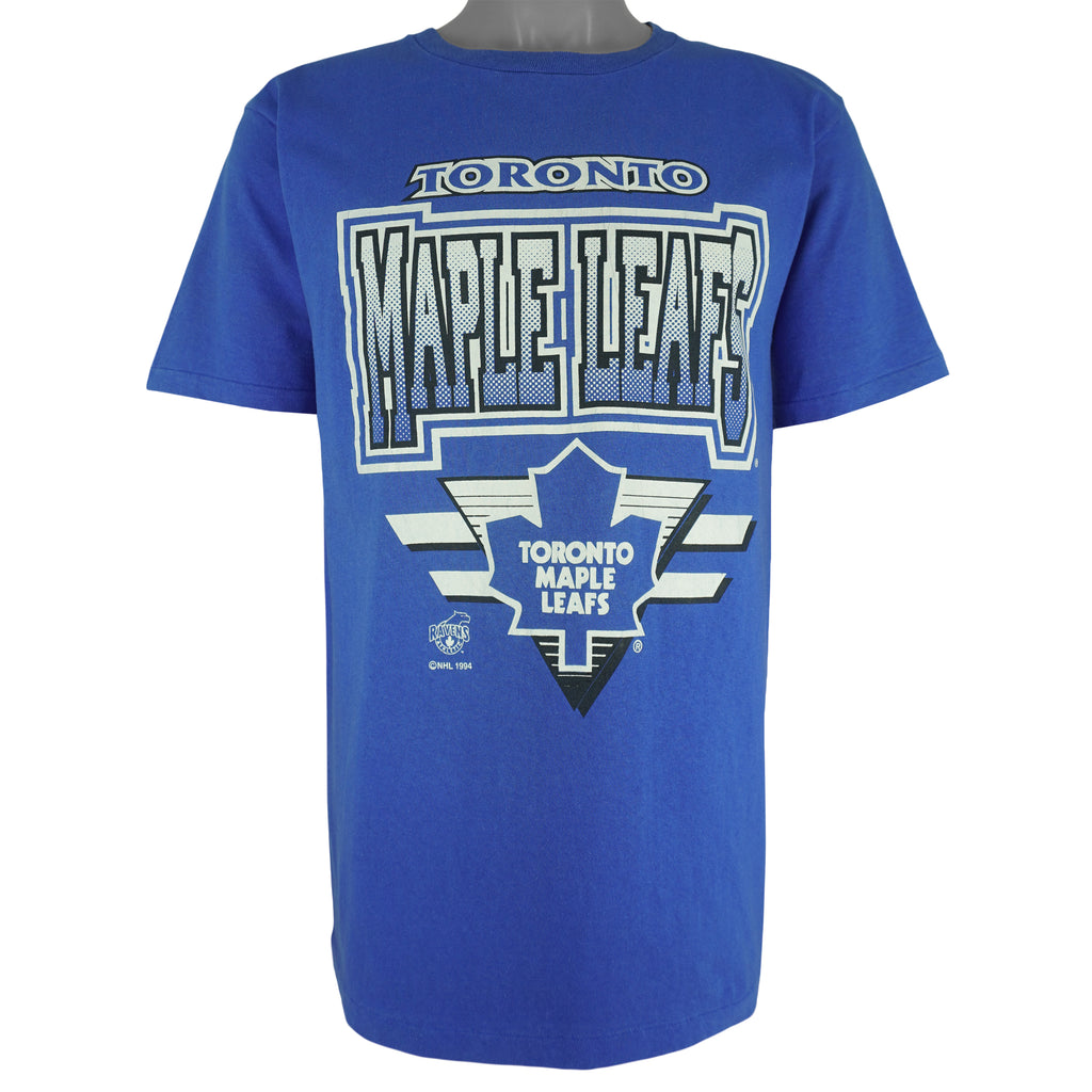 NHL (Ravens) - Toronto Maple Leafs Single Stitch T-Shirt 1994 Large Vintage Retro Hockey