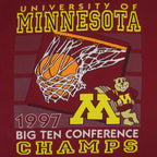 NCAA (Hanes) - Red Minnesota Golden Gophers Big Champs T-Shirt 1997 Large Vintage Retro