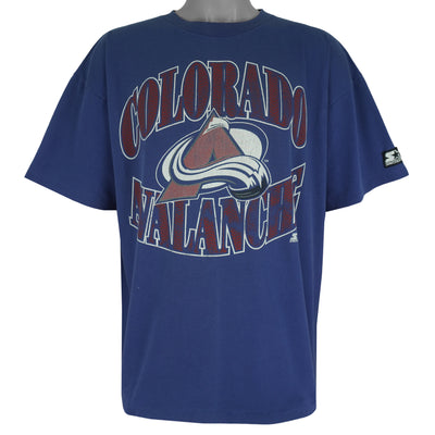 Starter - Colorado Avalanche Single Stitch T-Shirt 1990s X-Large