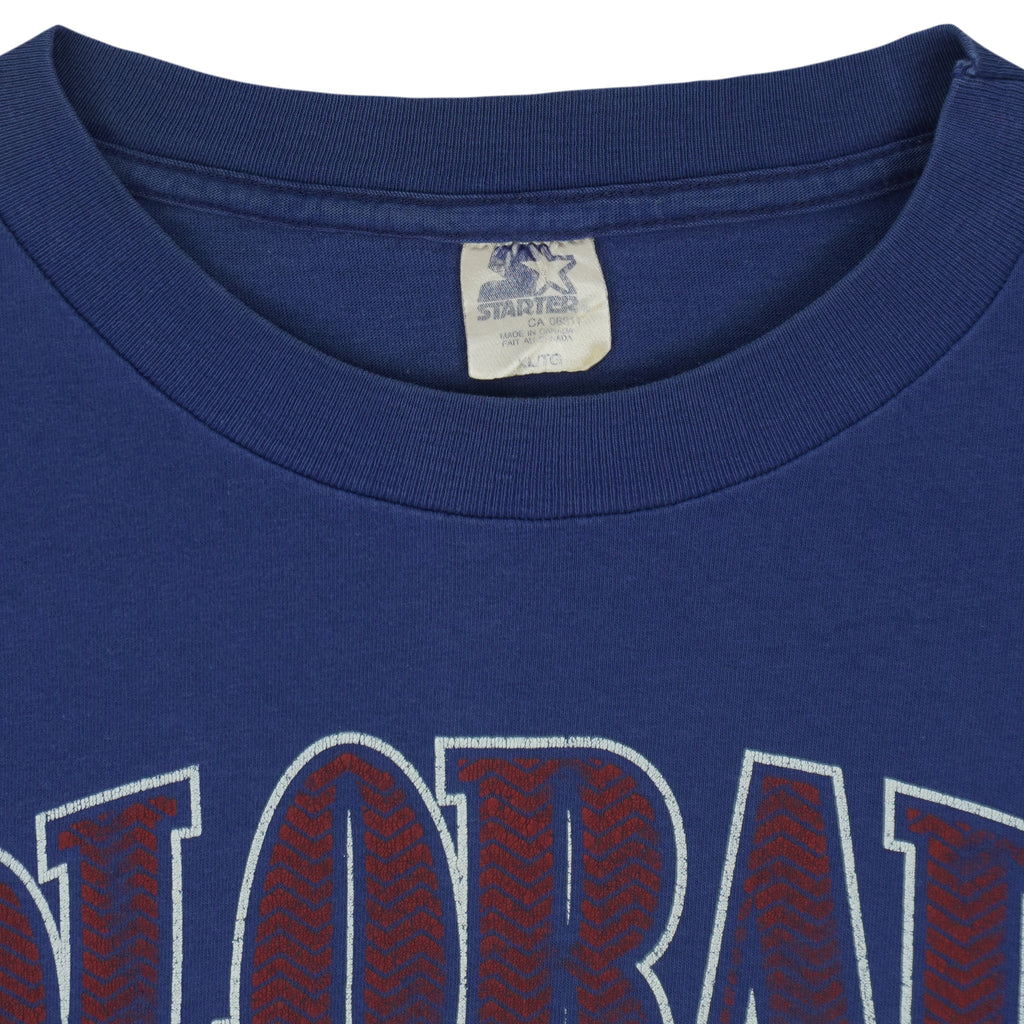 Starter - Colorado Avalanche Single Stitch T-Shirt 1990s X-Large Vintage Retro Hockey