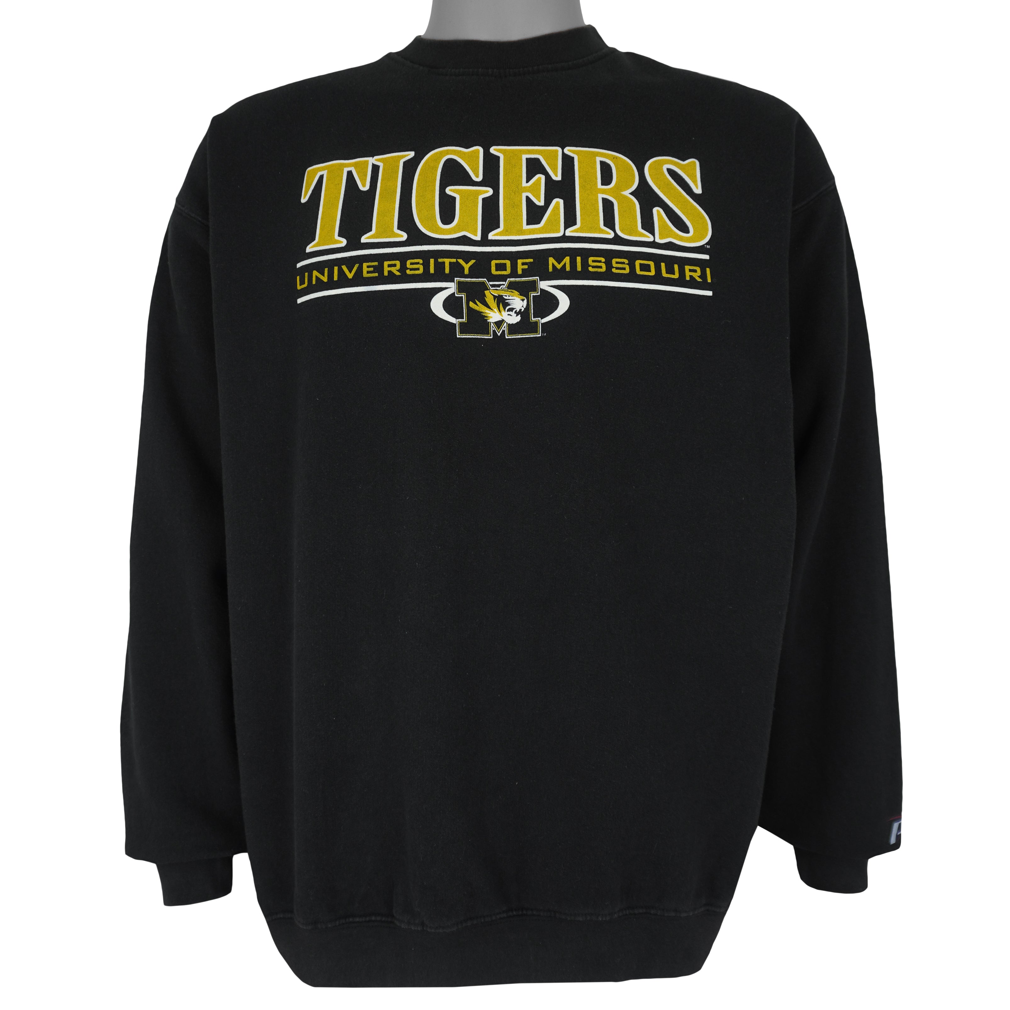 NCAA (Pro Player) - University Of Missouri Tigers Crew Neck Sweatshirt 1990s X-Large Vintage Retro