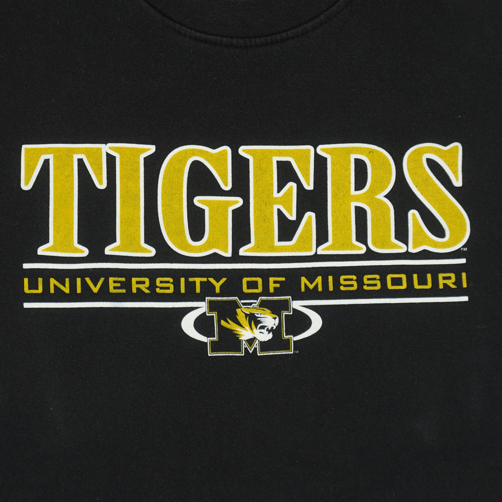 NCAA (Pro Player) - University Of Missouri Tigers Crew Neck Sweatshirt 1990s X-Large Vintage Retro