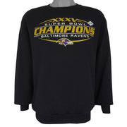 NFL (CSA) - Baltimore Ravens, Super Bowl Champions Crew Neck Sweatshirt 2001 Medium Vintage Retro Football