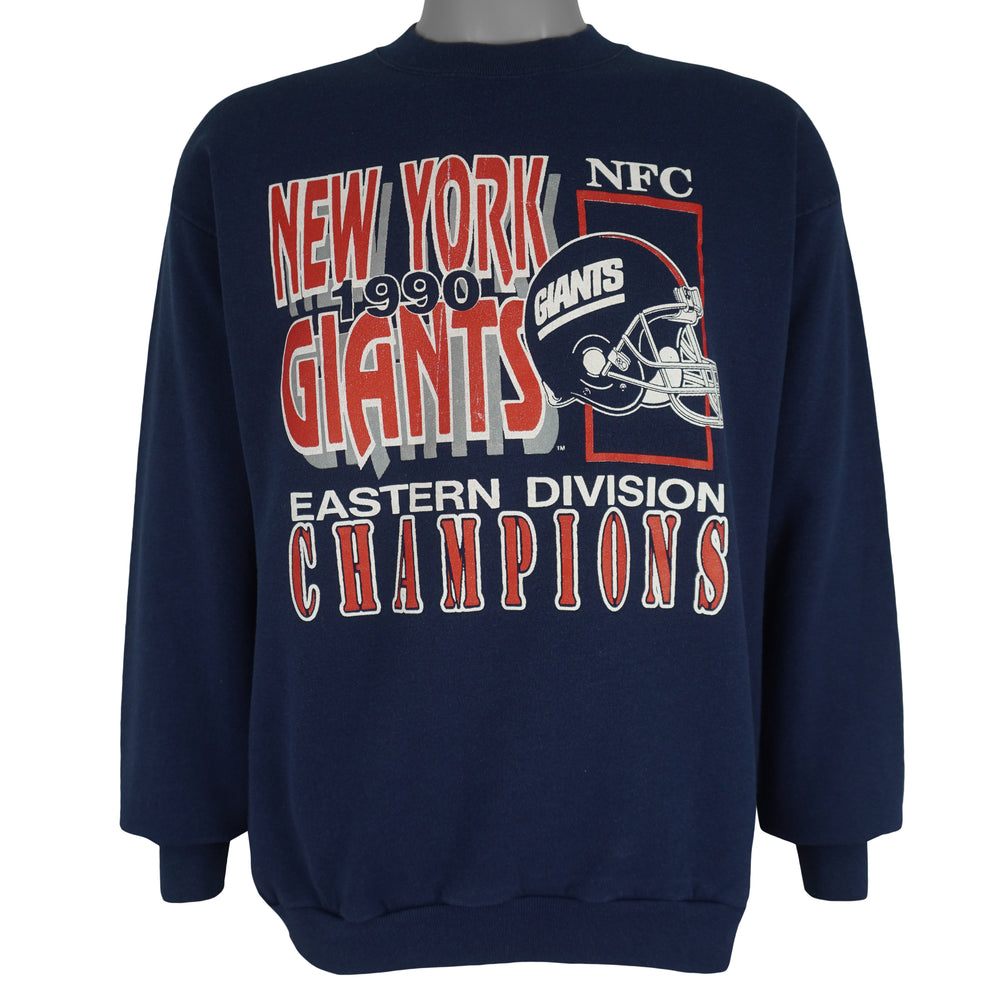 NFL (Trench) - New York Giants Champions Crew Neck Sweatshirt 1990 X-Large Vintage Retro Football