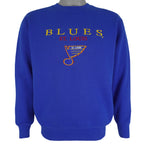 NHL (Salem) - St. Louis Blues Embroidered Crew Neck Sweatshirt 1990s Small Vintage Retro Hockey