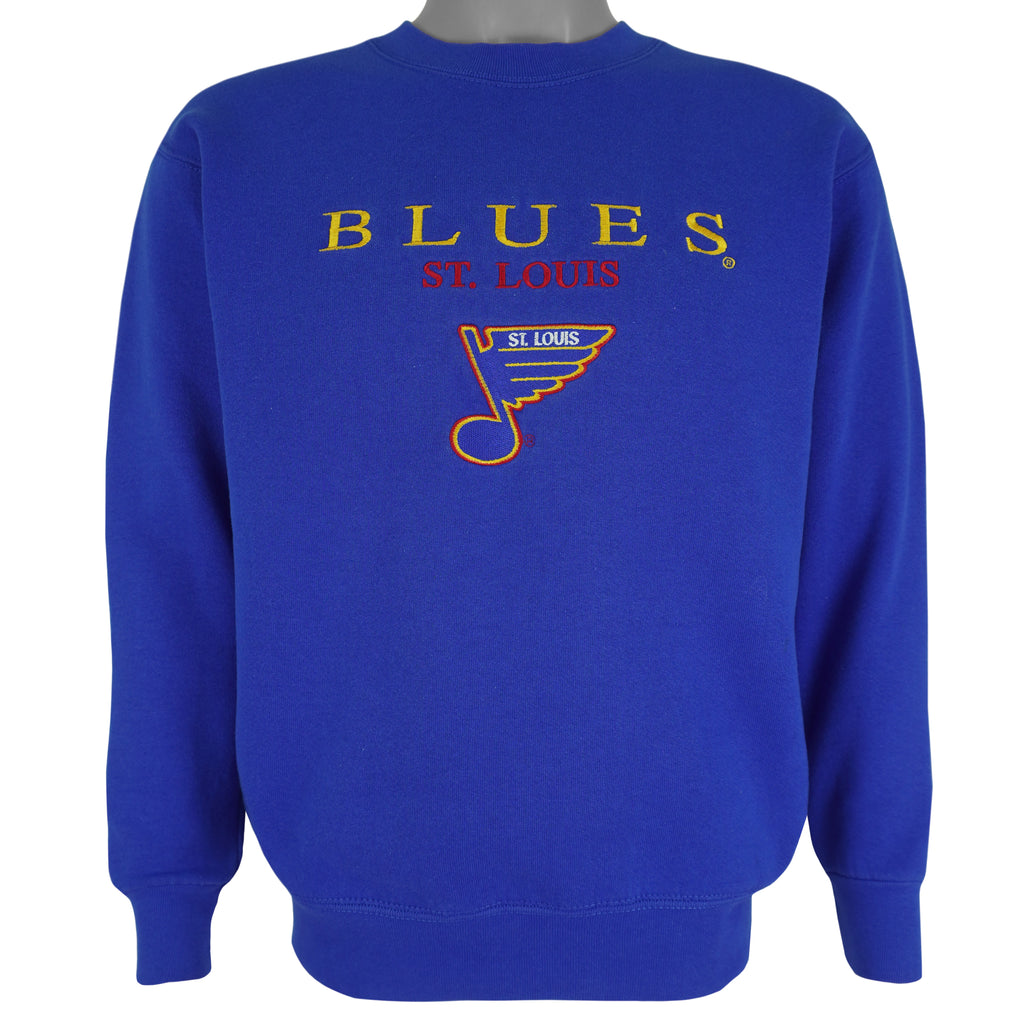 NHL (Salem) - St. Louis Blues Embroidered Crew Neck Sweatshirt 1990s Small Vintage Retro Hockey