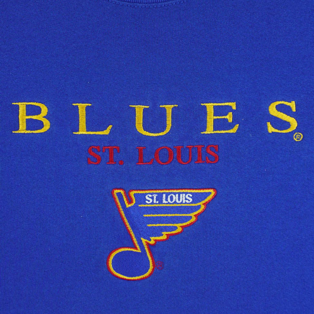 NHL (Salem) - St. Louis Blues Embroidered Crew Neck Sweatshirt 1990s Small Vintage Retro Hockey