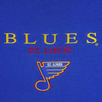 NHL (Salem) - St. Louis Blues Embroidered Crew Neck Sweatshirt 1990s Small Vintage Retro Hockey
