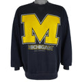 NCAA (Bike) - Michigan Wolverines Big Logo Crew Neck Sweatshirt 1990s Large Vintage Retro
