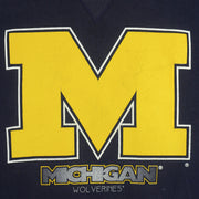 NCAA (Bike) - Michigan Wolverines Big Logo Crew Neck Sweatshirt 1990s Large Vintage Retro