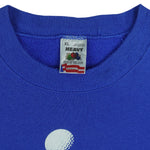 Vintage (Fruit of the loom) - Blue Golf Balls Crew Neck Sweatshirt 1990s X-Large Vintage Retro