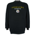 NFL (Salem) - Pittsburgh Steelers Embroidered Crew Neck Sweatshirt 1990s Large Vintage Retro Football