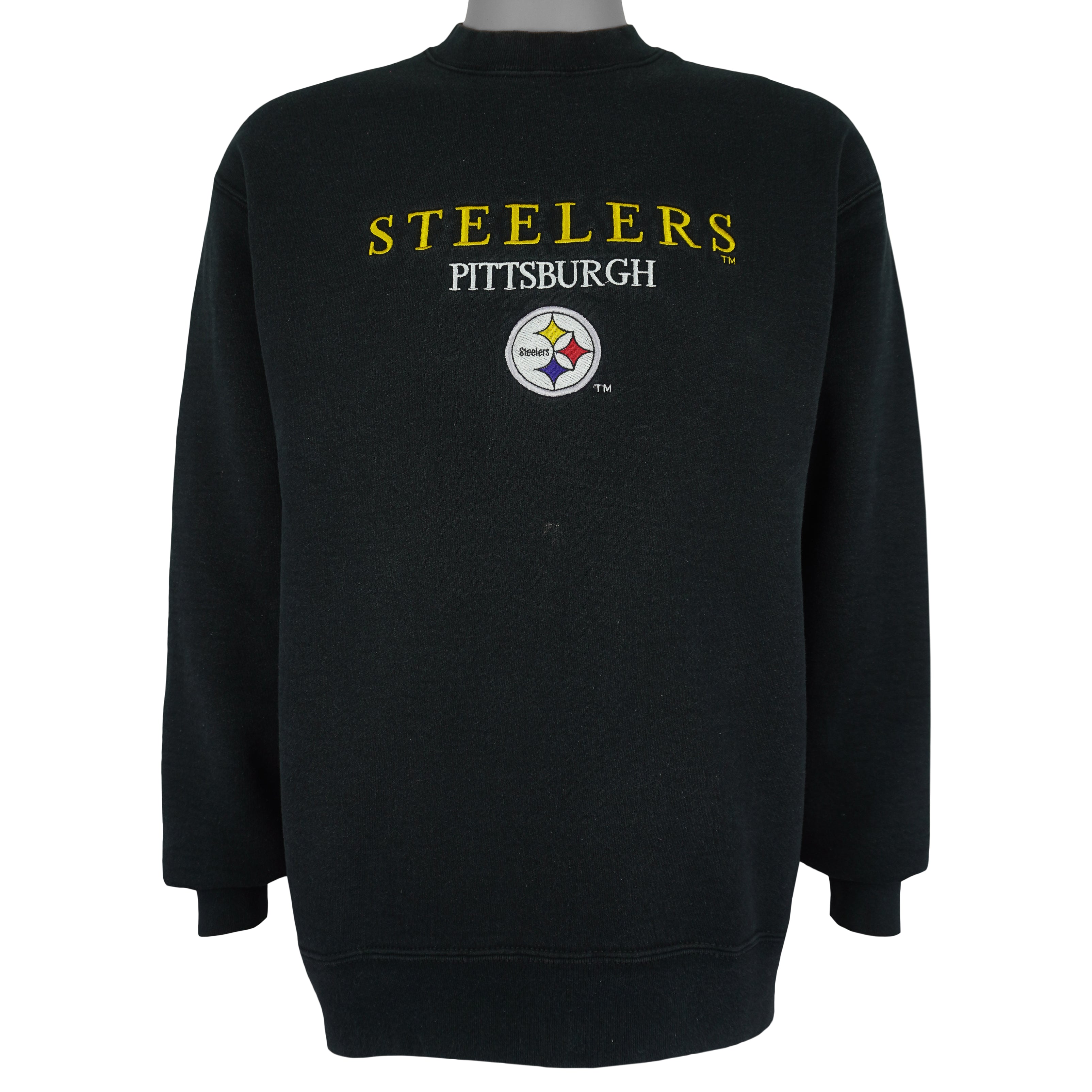 NFL (Salem) - Pittsburgh Steelers Embroidered Crew Neck Sweatshirt 1990s Large Vintage Retro Football