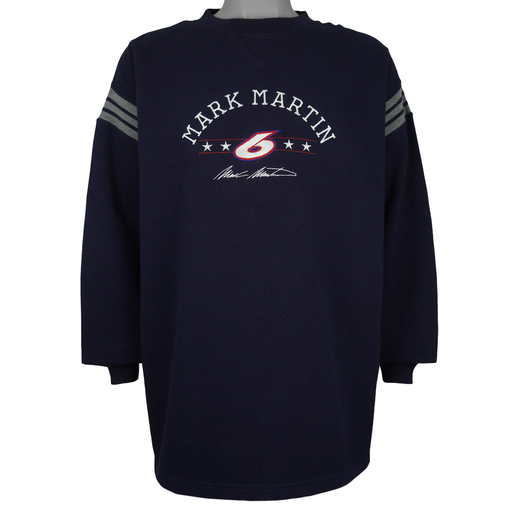 NASCAR (Team Caliber) - Mark Martin No. 6 Crew Neck Sweatshirt 2000s Large Vintage Retro