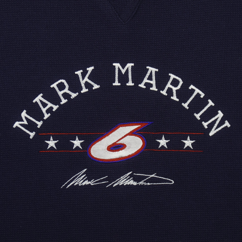 NASCAR (Team Caliber) - Mark Martin No. 6 Crew Neck Sweatshirt 2000s Large Vintage Retro