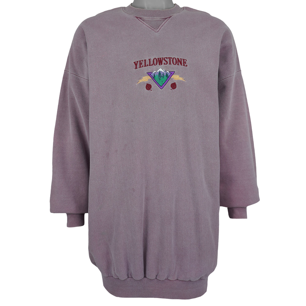 Vintage (Sansegal) - Yellow Stone Embroidered Sweatshirt 1990s X-Large Vintage Retro