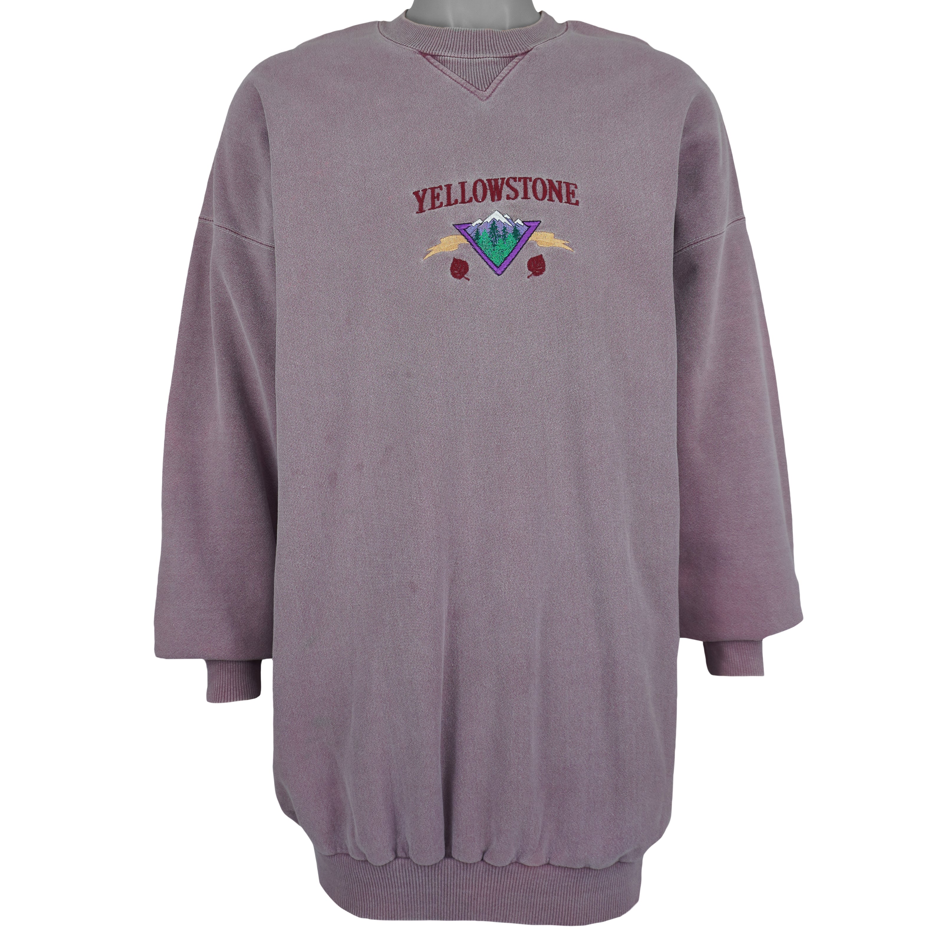 Vintage (Sansegal) - Yellow Stone Embroidered Sweatshirt 1990s X-Large Vintage Retro