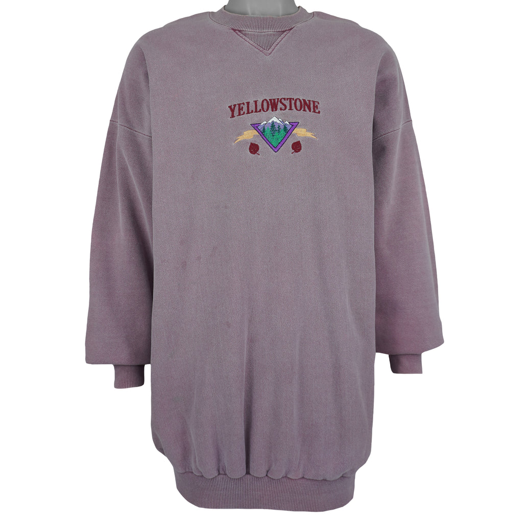 Vintage (Sansegal) - Yellow Stone Embroidered Sweatshirt 1990s X-Large Vintage Retro