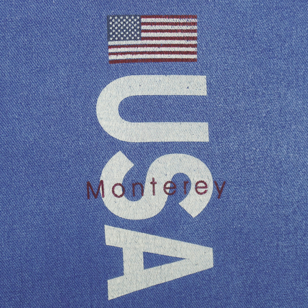Vintage (Phoenix) - USA Monterey 1/4 Zip Sweatshirt 1990s Large To X-Large Vintage Retro