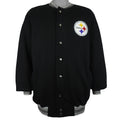 NFL (Majestic) - Pittsburgh Steelers Button-Up Jacket 1990s X-Large Vintage Retro Football