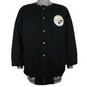 NFL (Majestic) - Pittsburgh Steelers Button-Up Jacket 1990s X-Large Vintage Retro Football
