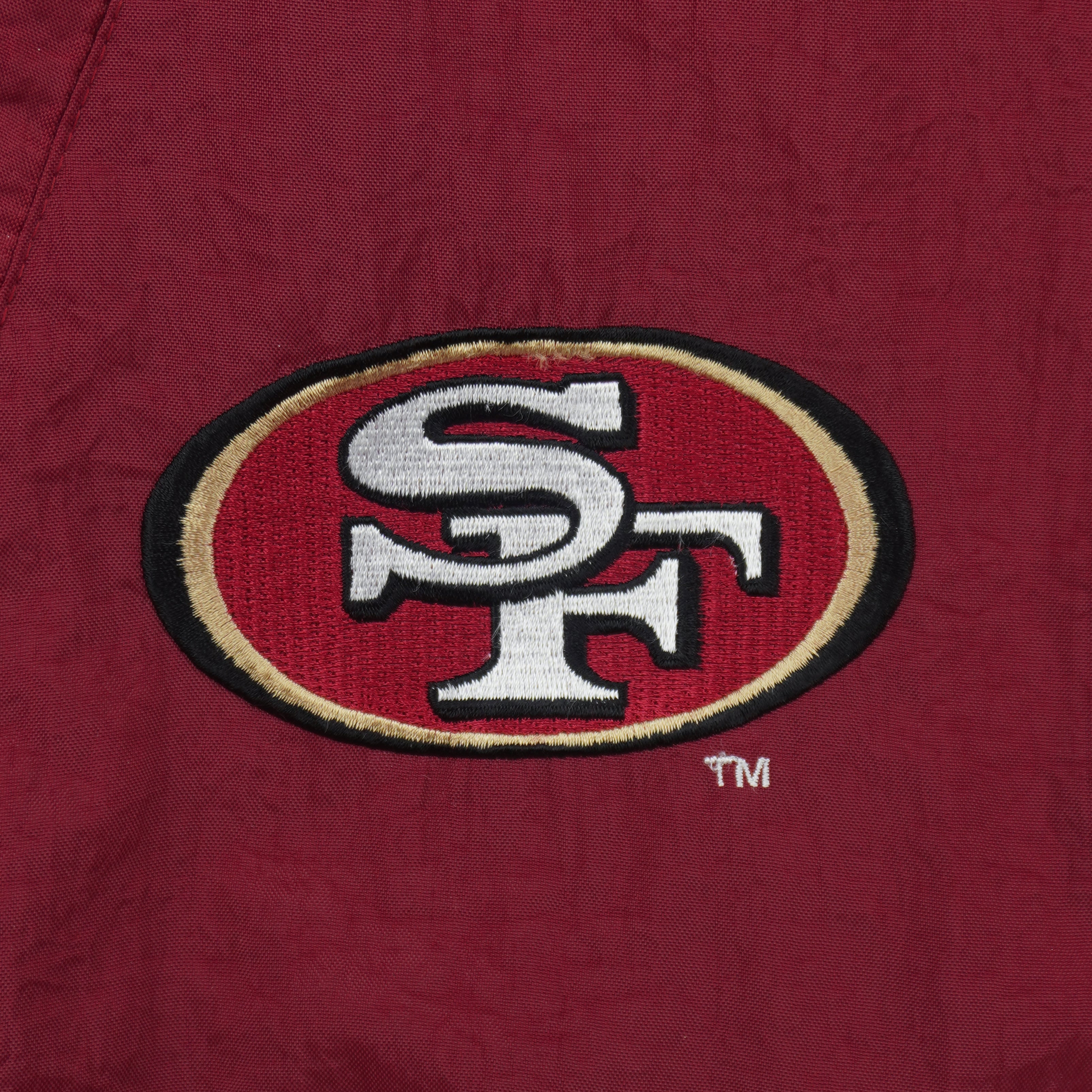 Starter - San Francisco 49ers Hooded Puffer Jacket 1990s Large Vintage Retro Football