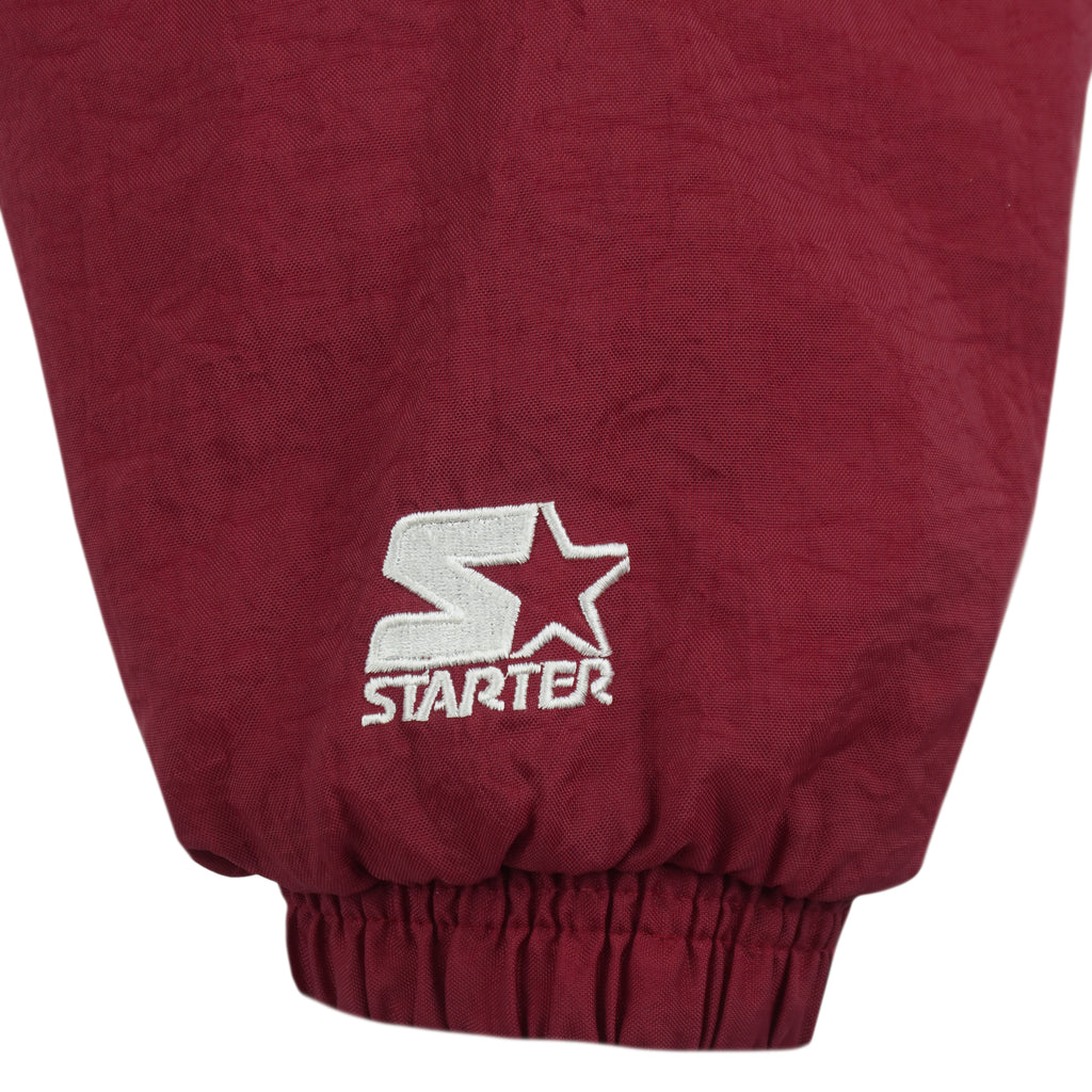 Starter - San Francisco 49ers Hooded Puffer Jacket 1990s Large Vintage Retro Football