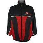 NHL (Pro Player) - New Jersey Devils Zip-Up Windbreaker 1990s X-Large Vintage Retro Hockey