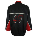 NHL (Pro Player) - New Jersey Devils Zip-Up Windbreaker 1990s X-Large Vintage Retro Hockey