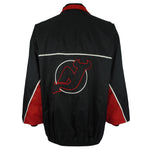 NHL (Pro Player) - New Jersey Devils Zip-Up Windbreaker 1990s X-Large Vintage Retro Hockey