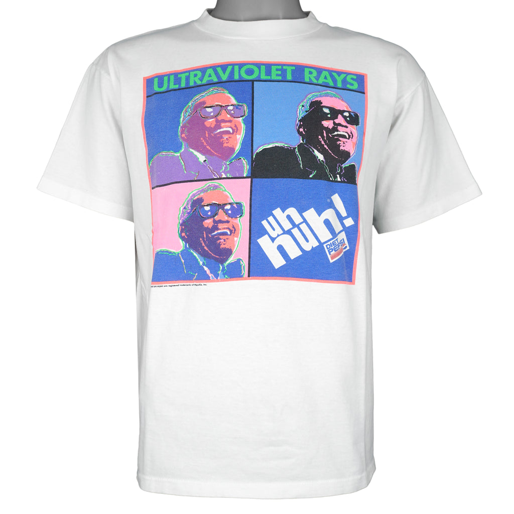 Vintage (Oneita) - Pepsi Diet Ultraviolet Ray T-Shirt 1990s Large Vintage Retro