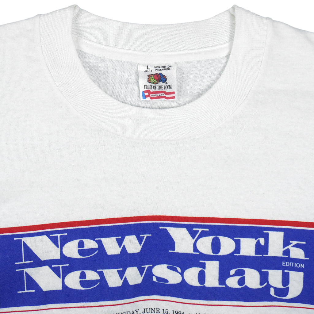 NHL - New York Rangers Stanley Cup Front Pages T-Shirt 1994 Large Vintage Retro Hockey